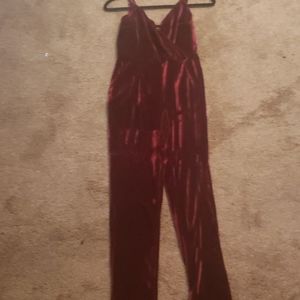 Burgundy Sleeveless Jumpsuit